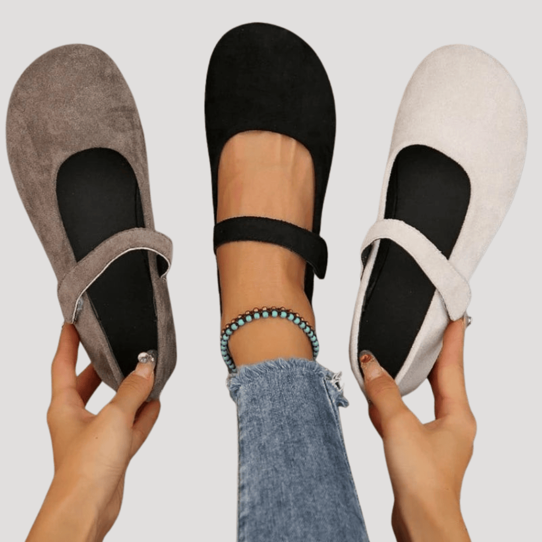 Ballerines Mary Jane Femme à Bout Rond | Bride Réglable
