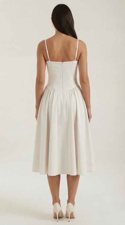 Robe midi corset femme imprimé fleuri