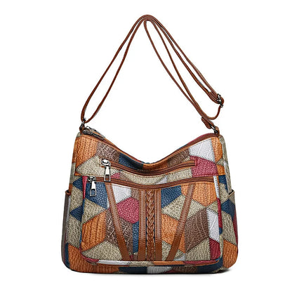 Sac patchwork élégant femme tendance