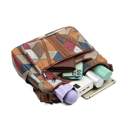 Sac patchwork élégant femme tendance