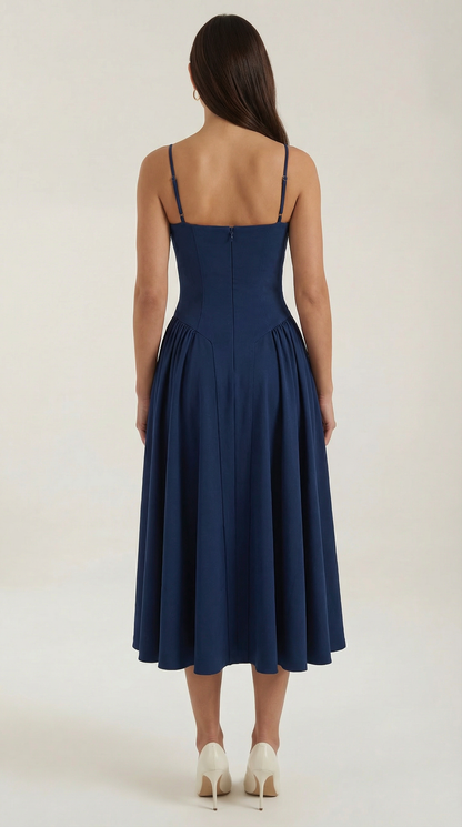 Robe midi corset femme imprimé fleuri