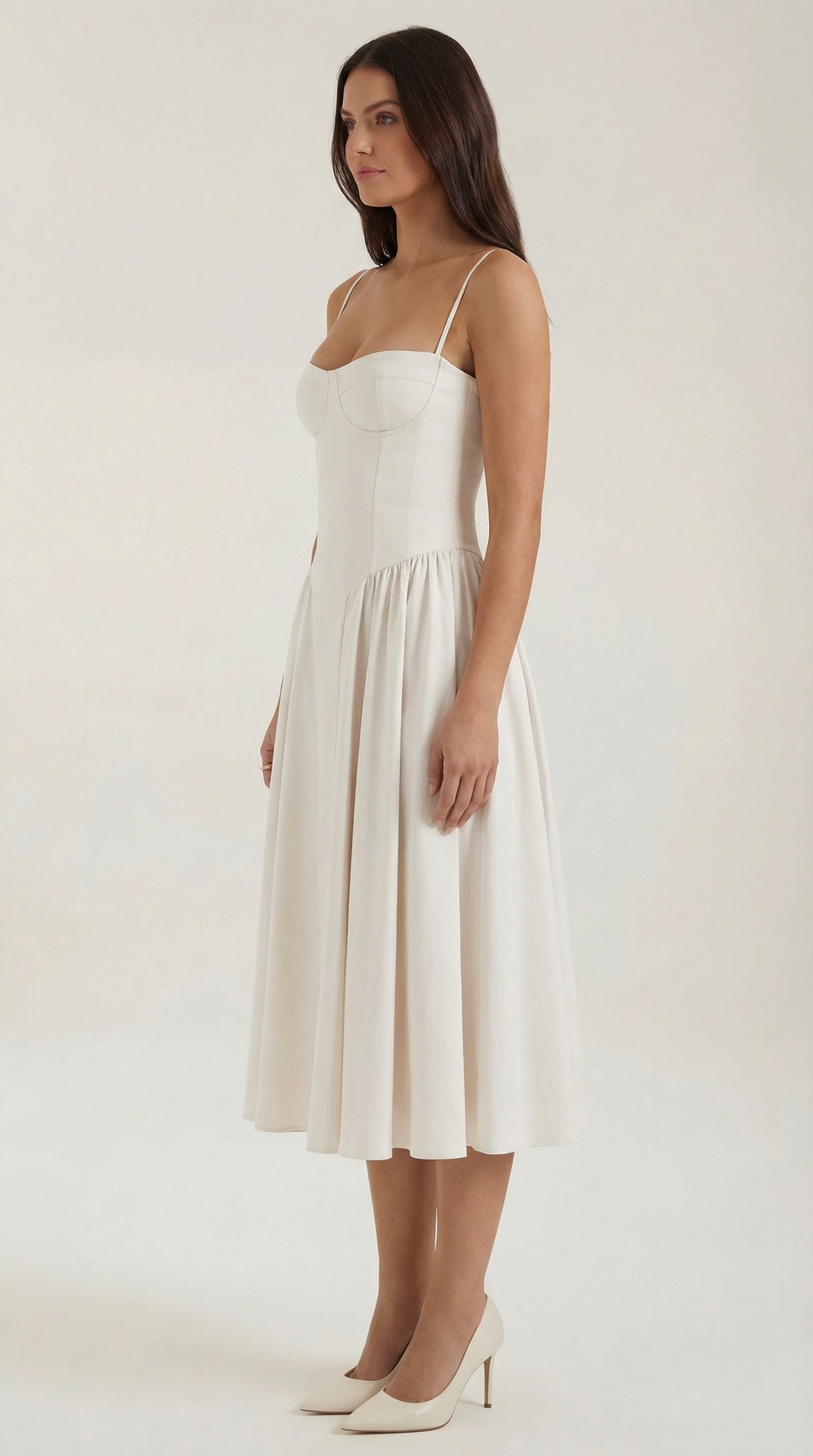 Robe midi corset femme imprimé fleuri