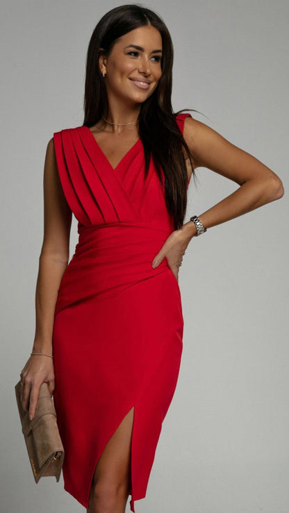 Robe de Soirée Grande Taille | Coupe Évasée & Manches Voilées