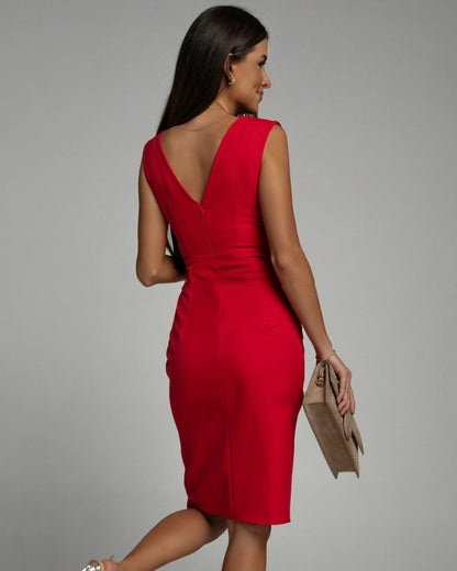 Robe de Soirée Grande Taille | Coupe Évasée & Manches Voilées