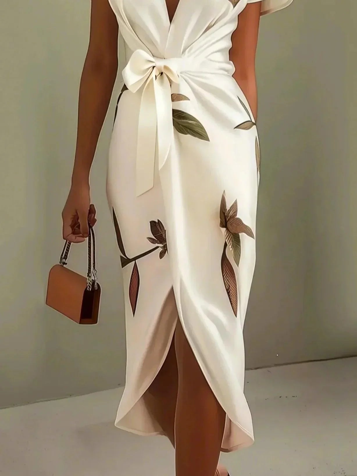 Robe longue florale élégante femme
