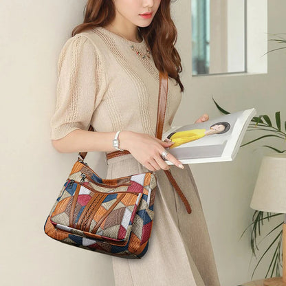Sac patchwork élégant femme tendance