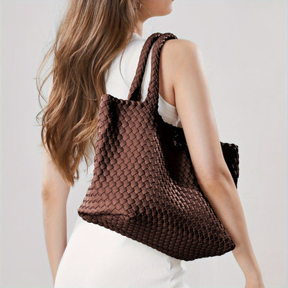 Sac cabas femme tissé luxe