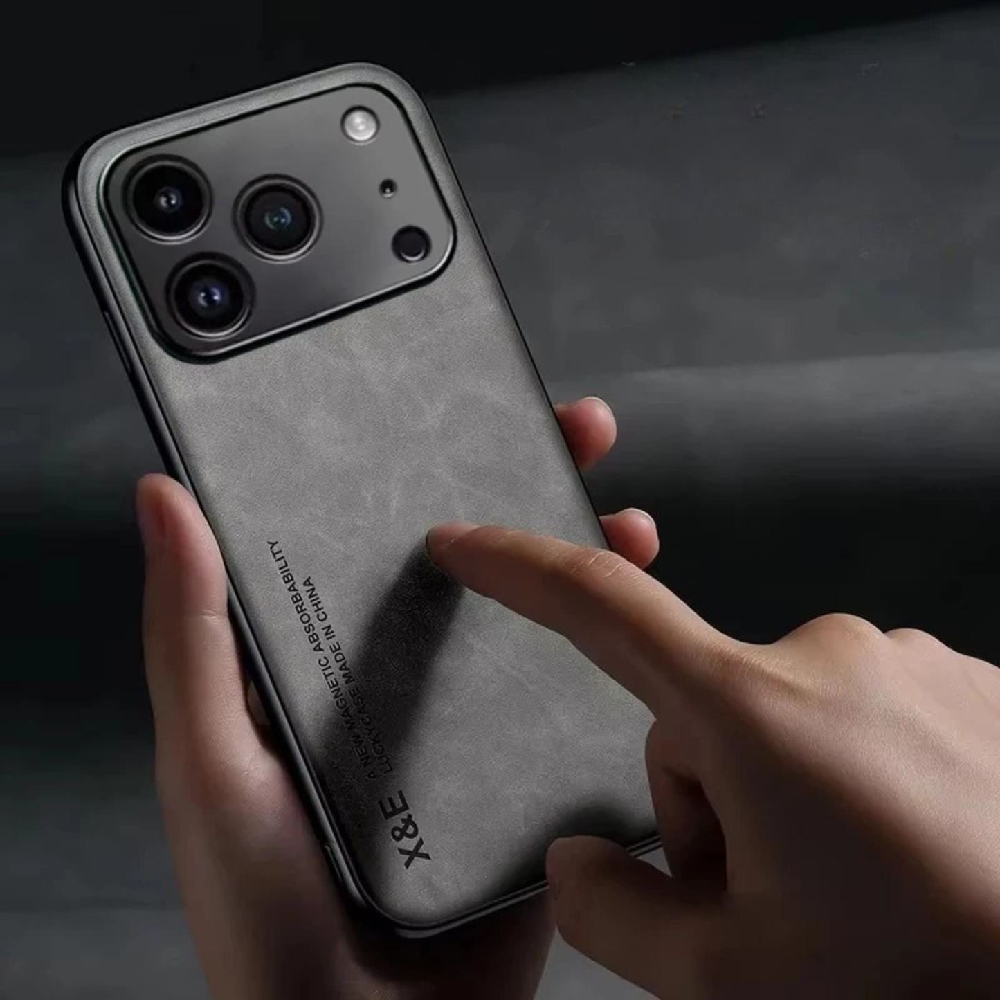 Coque iPhone suède premium antirayures