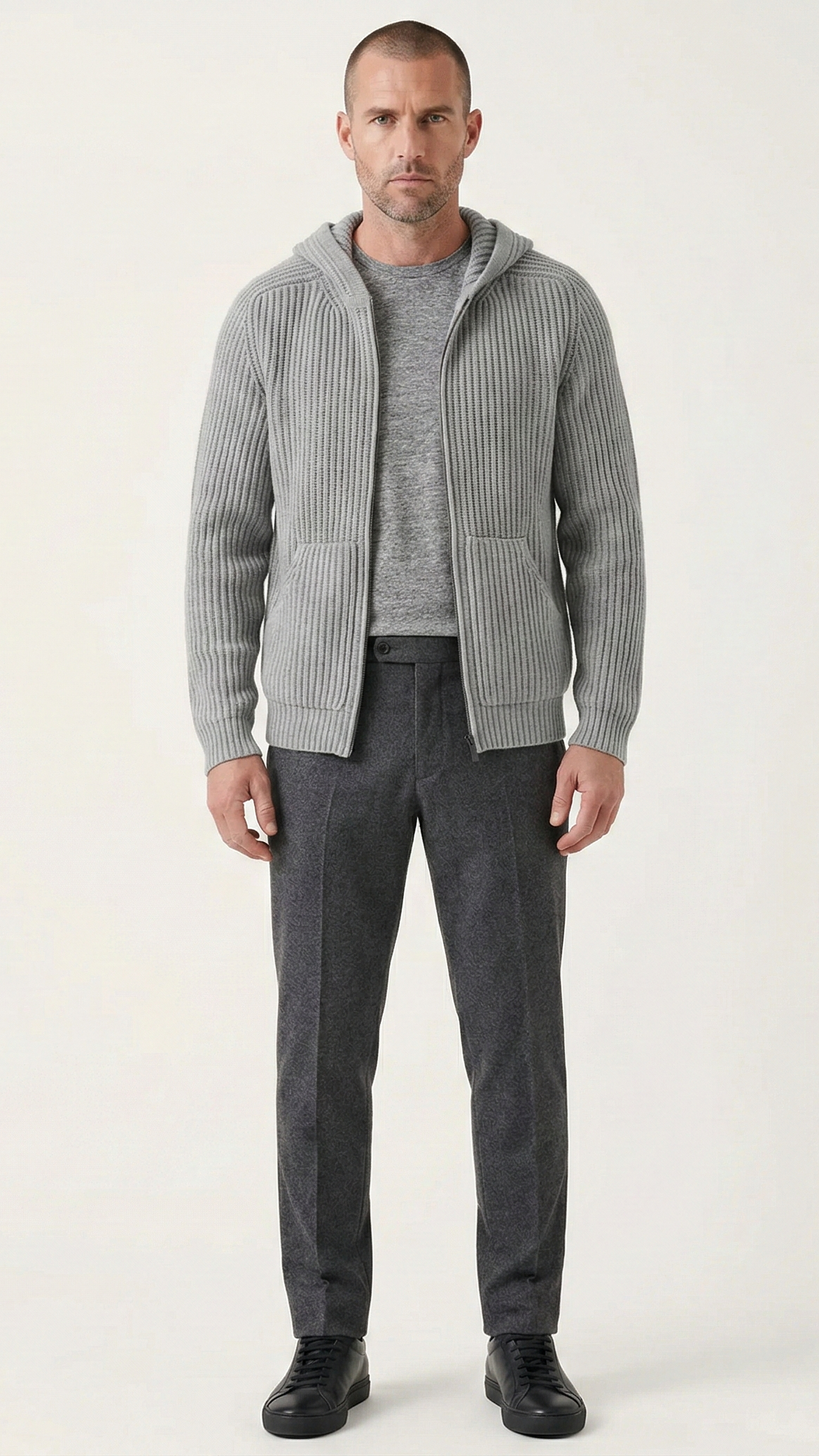 Gilet à capuche zippé homme