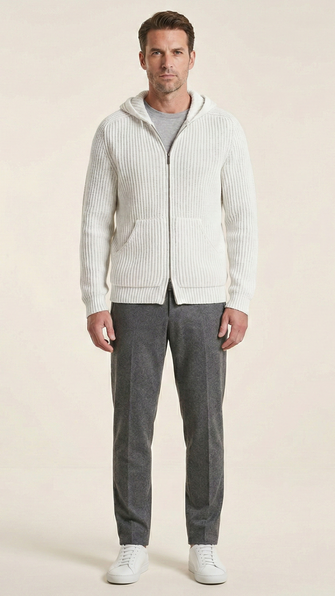 Gilet à capuche zippé homme