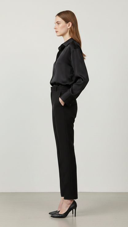 Chemisier femme boutonné manches longues