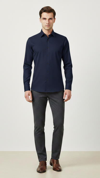 Chemise entreprise homme sans repassage stretch