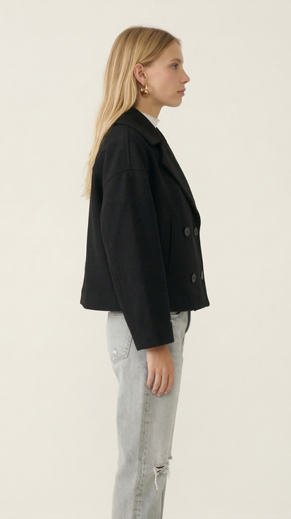 Veste courte femme croisée | style trench
