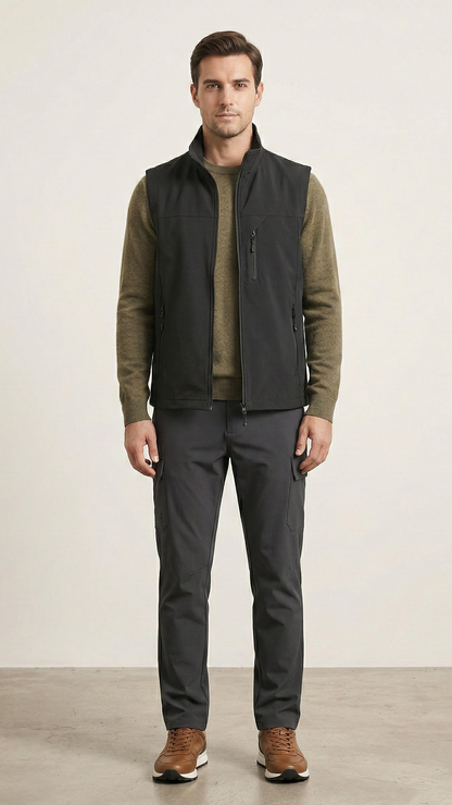 Gilet outdoor homme léger zippé
