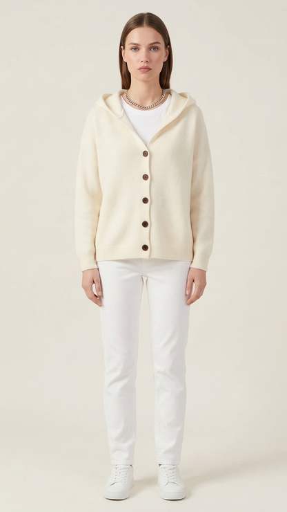 Gilet à capuche femme manches longues
