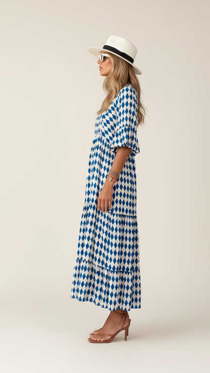 Robe Maxi Bohème Femme Col V