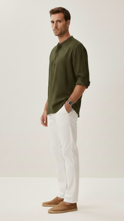 T-shirt en lin homme coupe ample