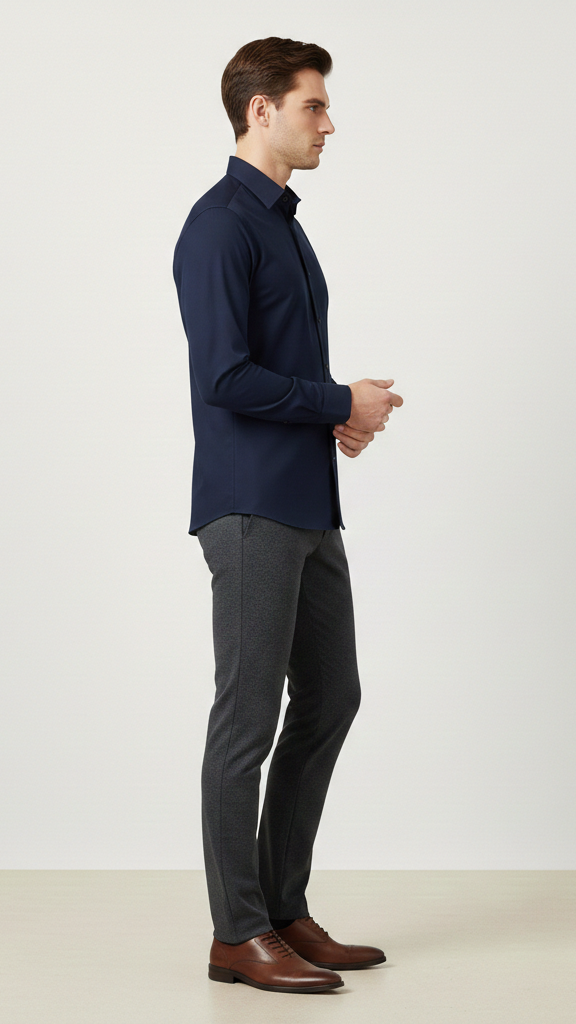 Chemise entreprise homme sans repassage stretch