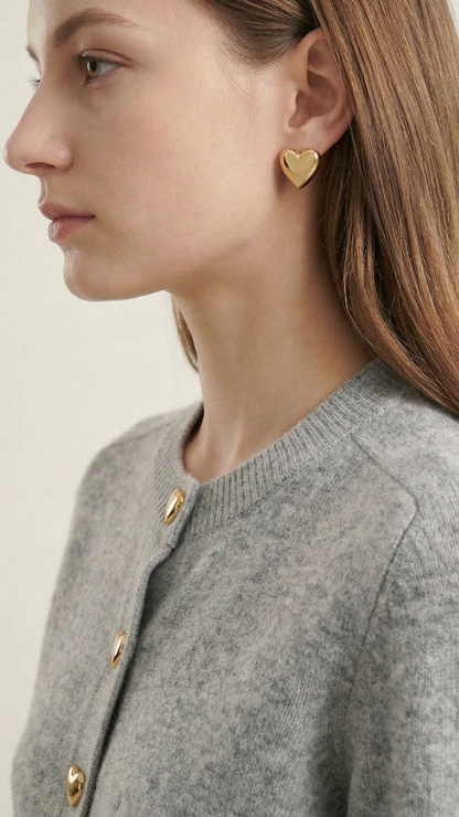 Cardigan femme col V boutonné