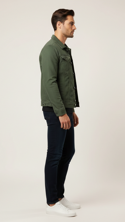 Veste homme boutonnée coupe trucker