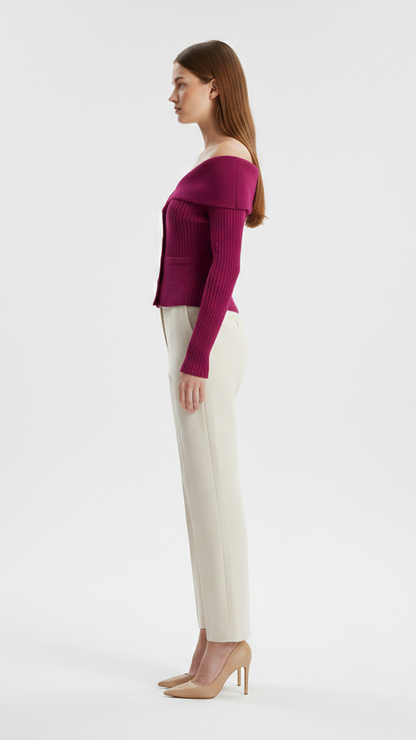 Gilet cardigan femme maille chaude