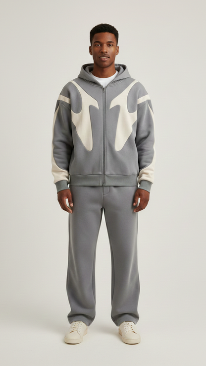 Sweat à capuche zippé homme coupe droite