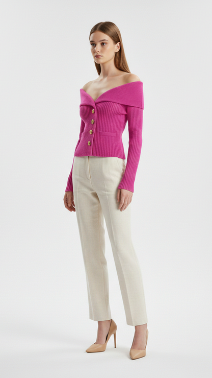 Gilet cardigan femme maille chaude