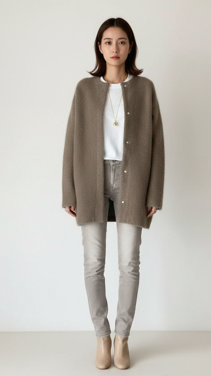 Cardigan femme long avec poches