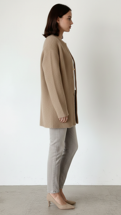 Cardigan femme long avec poches