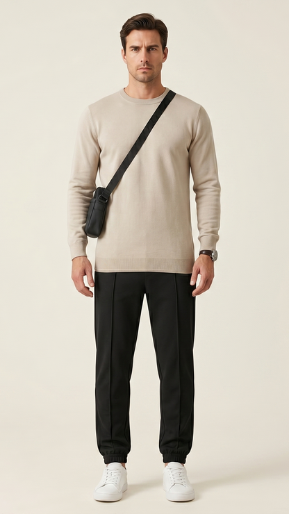 Pantalon jogging homme coupe slim à cordon