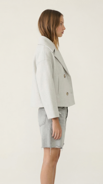 Veste courte femme croisée | style trench