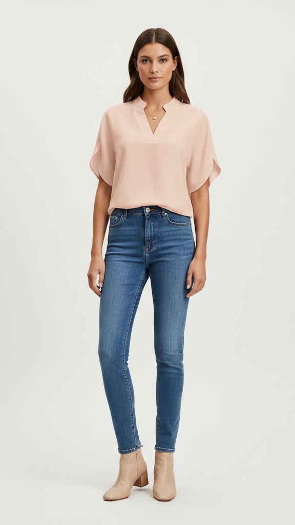 Blouse femme légère coupe droite