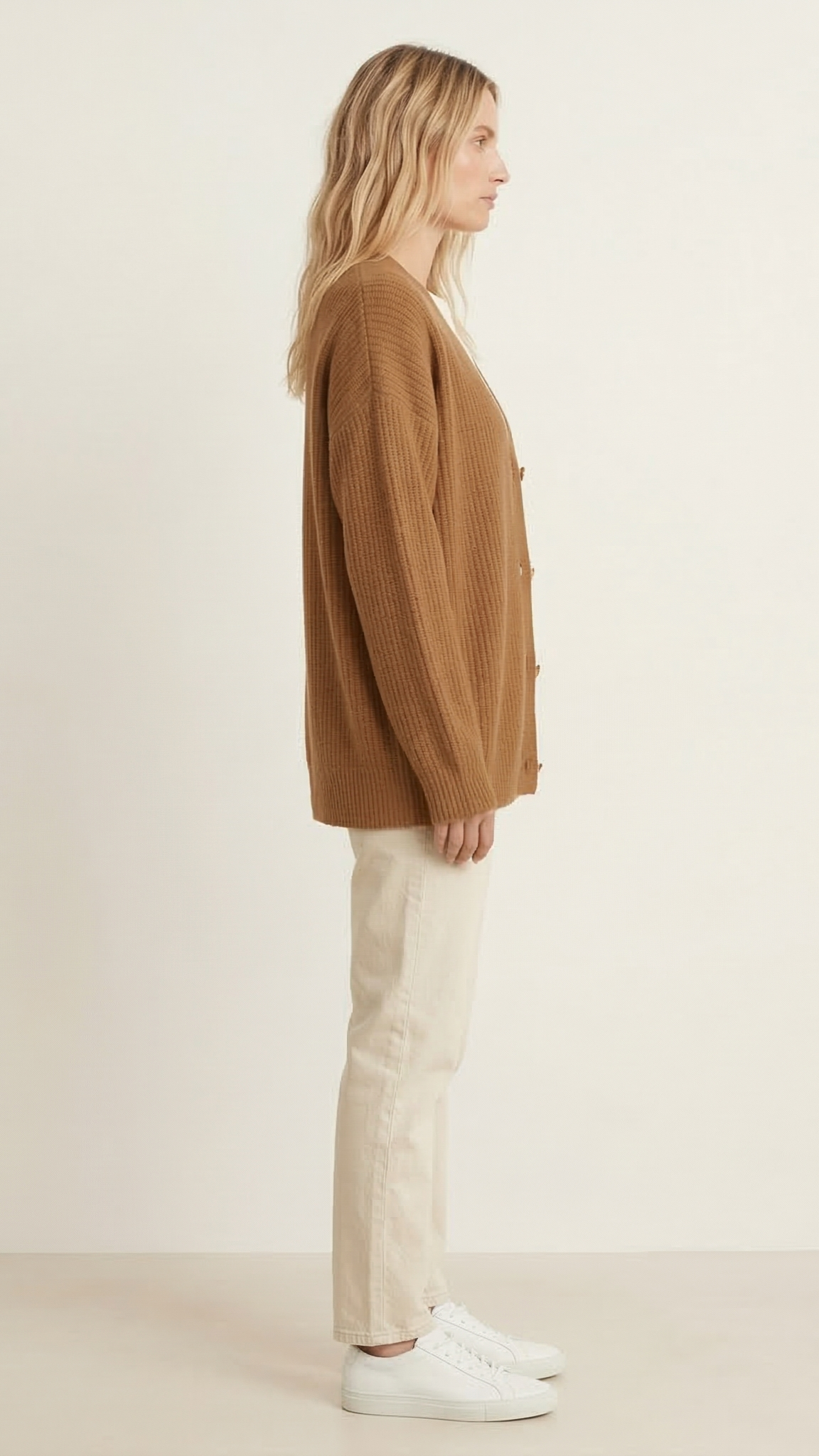Cardigan maille femme boutonné col V