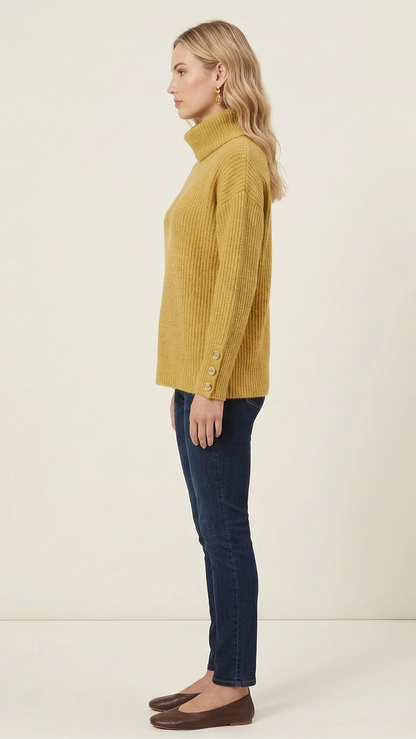 Pull col roulé femme palangre
