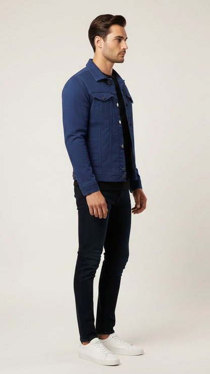 Veste homme boutonnée coupe trucker