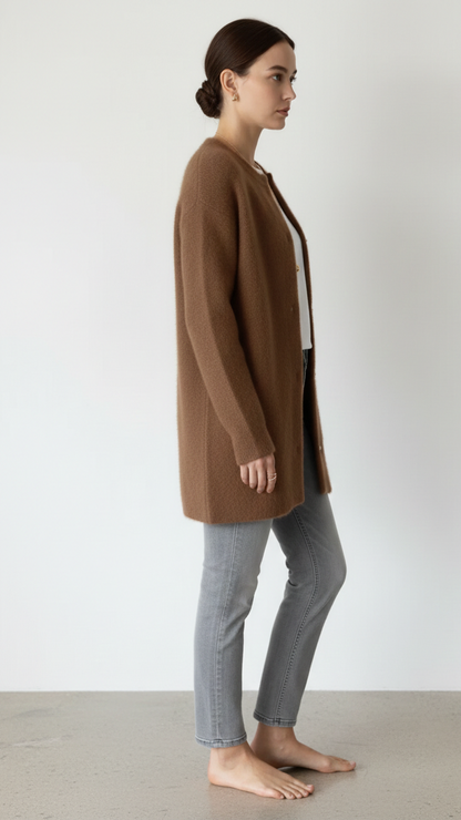 Cardigan femme long avec poches