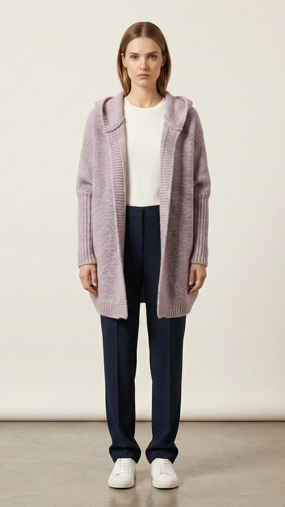 Gilet à capuche femme oversize zippé