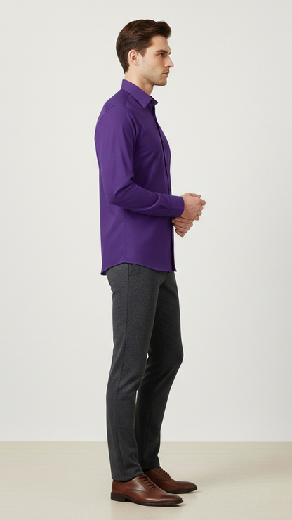 Chemise entreprise homme sans repassage stretch
