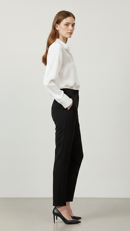 Chemise femme en soie manches longues