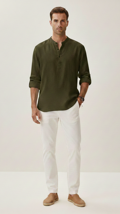 T-shirt en lin homme coupe ample