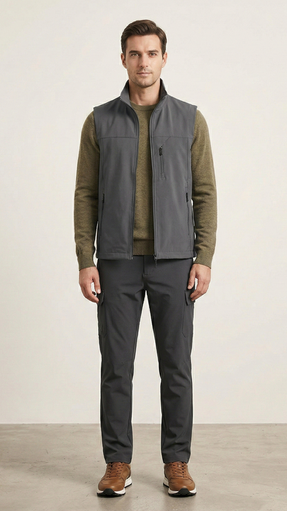 Gilet outdoor homme léger zippé