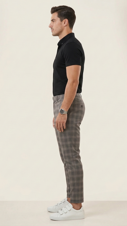 Pantalon chino homme à carreaux