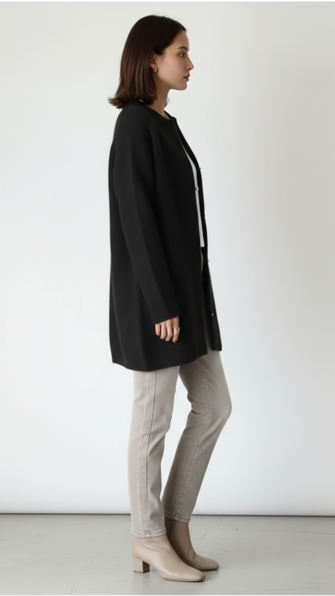 Cardigan femme long avec poches