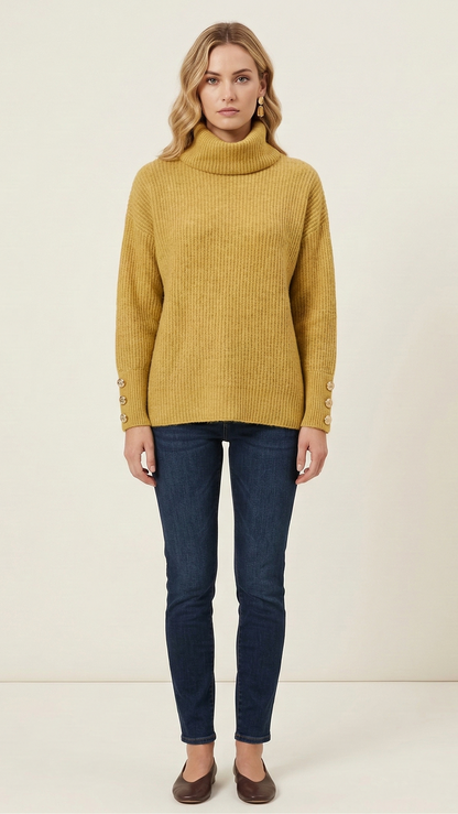Pull col roulé femme palangre