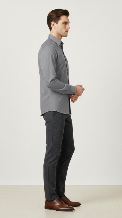 Chemise entreprise homme sans repassage stretch