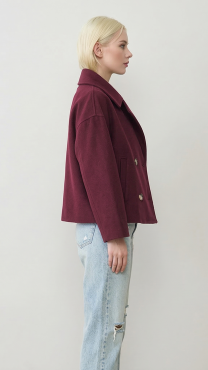 Veste courte femme croisée | style trench