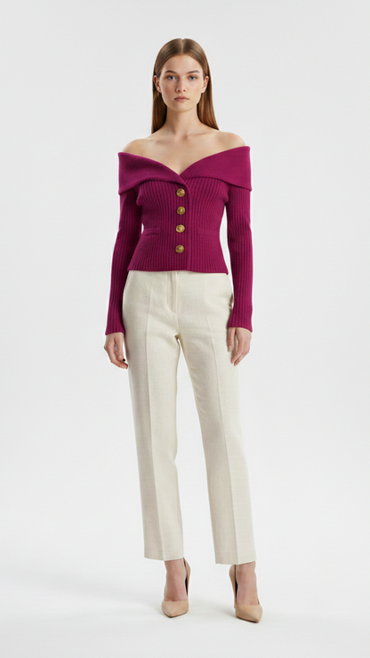 Gilet cardigan femme maille chaude