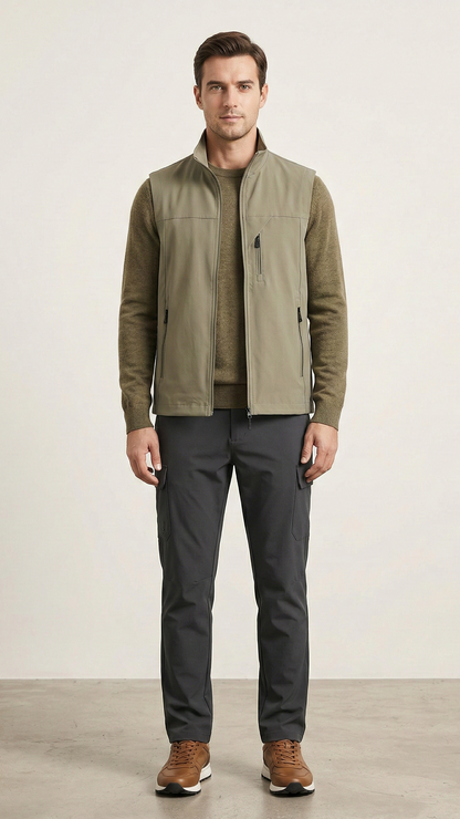 Gilet outdoor homme léger zippé