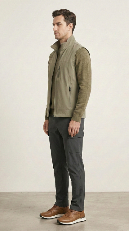 Gilet outdoor homme léger zippé