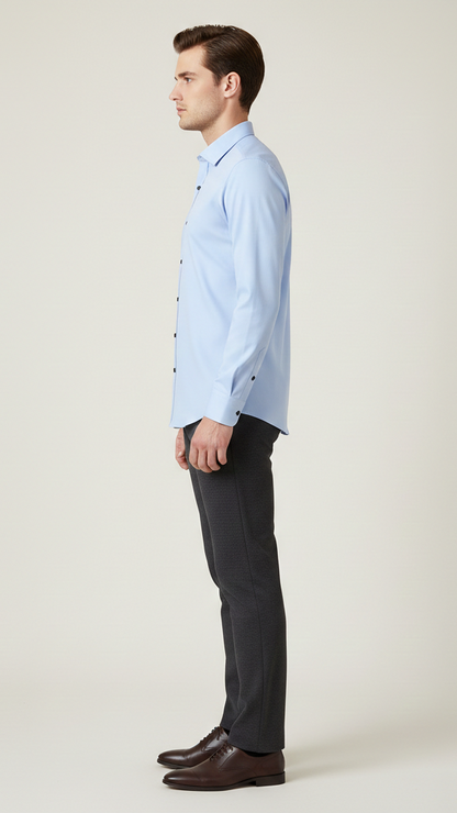 Chemise entreprise homme sans repassage stretch